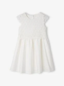 PETIT BATEAU Soldes Magasin -PETIT BATEAU Soldes Magasin robe de ceremonie effet 2 en 1 superposition en macrame fille 1